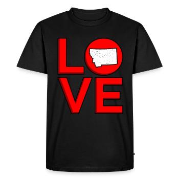 Dear montana gift - Men's Premium Organic T-Shirt - black - Front - Nico (187cm)