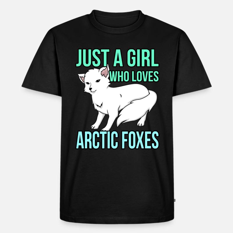 Polarfuchs - Männer Premium Bio T-Shirt - Schwarz