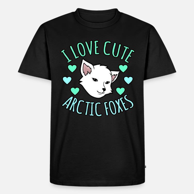 Polarfuchs - Männer Premium Bio T-Shirt - Schwarz
