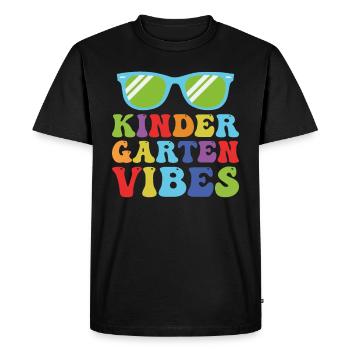 Kindergarten Vibes - Men's Premium Organic T-Shirt - black - Front - Nico (187cm)
