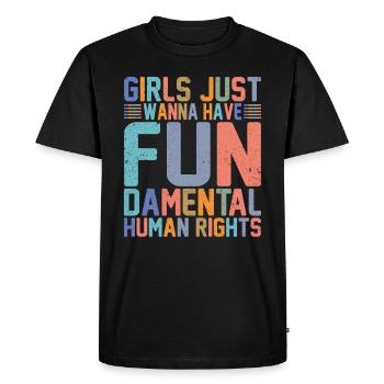 Les Filles Veulent Juste Avoir Des Droits Humains - T-shirt Premium bio Homme - noir - Devant - Nico (187cm)