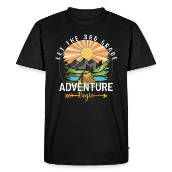 The Adventure Of The 3rd Year - Men's Premium Organic T-Shirt - black - Front - Nico (187cm)