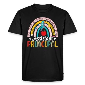 Assistant Principal - Men's Premium Organic T-Shirt - black - Front - Nico (187cm)