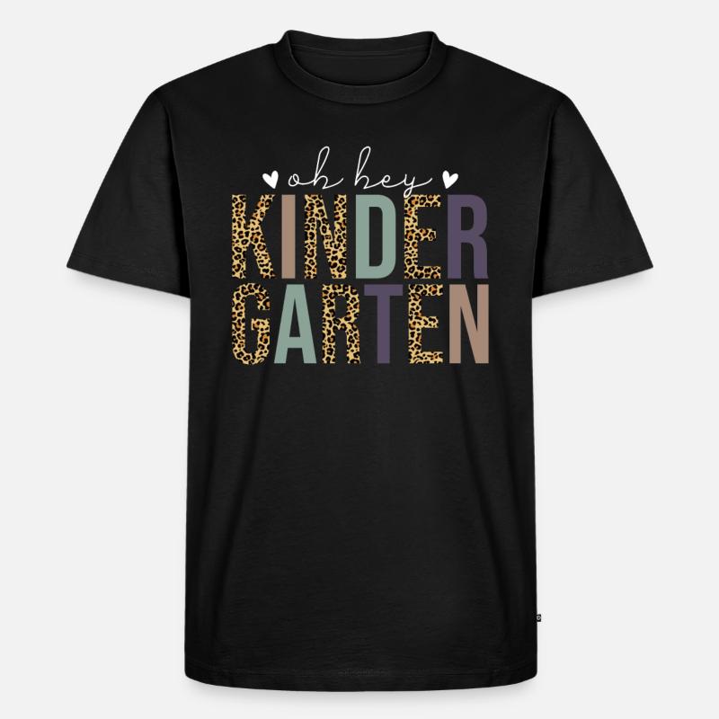 Oh Hey Kindergarten - Männer Premium Bio T-Shirt - Schwarz