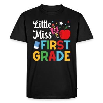 Petite Miss Première Année - T-shirt Premium bio Homme - noir - Devant - Nico (187cm)