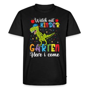 Attention J'arrive De L'école Maternelle - T-shirt Premium bio Homme - noir - Devant - Nico (187cm)
