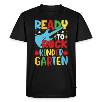 Ready to get kindergarten moving - Men's Premium Organic T-Shirt - black - Front - Nico (187cm)