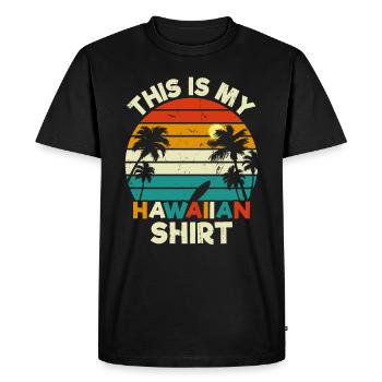 C'est Ma Chemise Hawaïenne - T-shirt Premium bio Homme - noir - Devant - Nico (187cm)