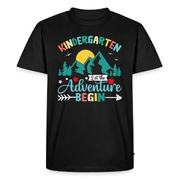 Kindergarten The Adventure Begins - Men's Premium Organic T-Shirt - black - Front - Nico (187cm)