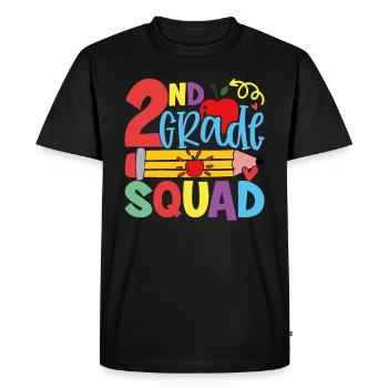 Équipe De 2e Année - T-shirt Premium bio Homme - noir - Devant - Nico (187cm)