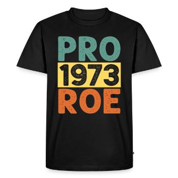 Pro 1973 Roe - Men's Premium Organic T-Shirt - black - Front - Nico (187cm)