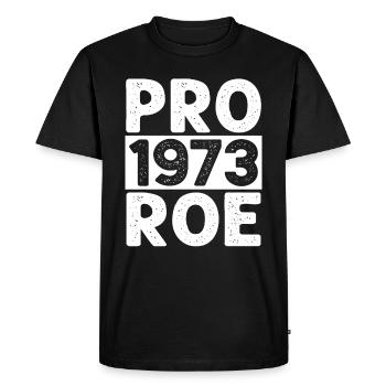 Pro 1973 Roe - Men's Premium Organic T-Shirt - black - Front - Nico (187cm)