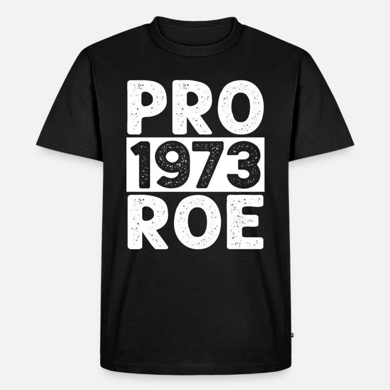Pro 1973 Roe - Männer Premium Bio T-Shirt - Schwarz