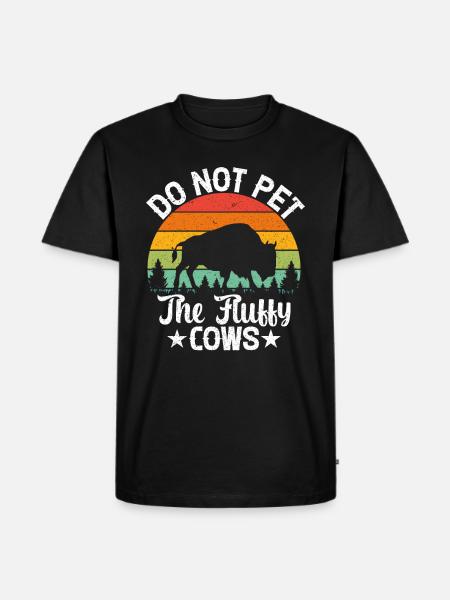 Do Not Pet Stuffed Cows - Men's Premium Organic T-Shirt - black