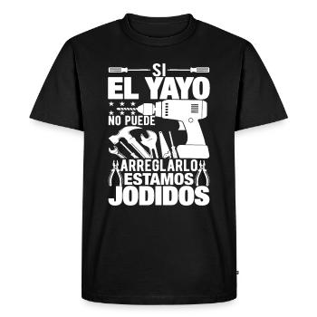 Si El Yayo Ne Peut Pas Le Réparer - T-shirt Premium bio Homme - noir - Devant - Nico (187cm)