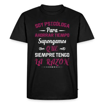 Je Suis Psychologue - T-shirt Premium bio Homme - noir - Devant - Nico (187cm)