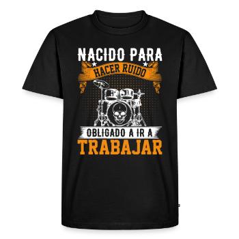 Né Pour Faire Du Bruit - T-shirt Premium bio Homme - noir - Devant - Nico (187cm)