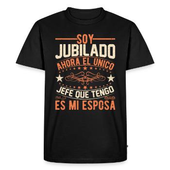Je Suis Retraité - T-shirt Premium bio Homme - noir - Devant - Nico (187cm)
