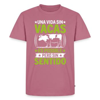 Cadeau De Vache Drôle - T-shirt Premium bio Homme - mauve - Devant - Nico (187cm)