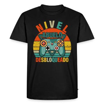 Niveau Papou Débloqué - T-shirt Premium bio Homme - noir - Devant - Nico (187cm)
