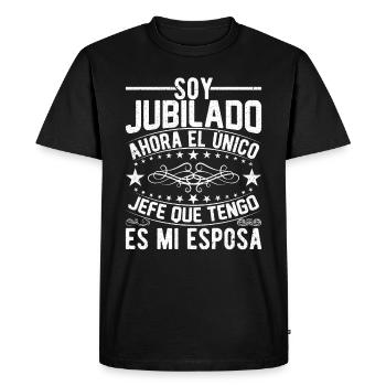 Je Suis Retraité - T-shirt Premium bio Homme - noir - Devant - Nico (187cm)