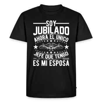 Je Suis Retraité - T-shirt Premium bio Homme - noir - Devant - Nico (187cm)