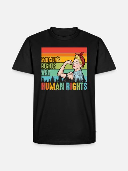 Women's rights are human rights - Men's Premium Organic T-Shirt - black