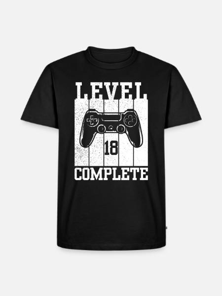 Level 18 Completed - Men's Premium Organic T-Shirt - black