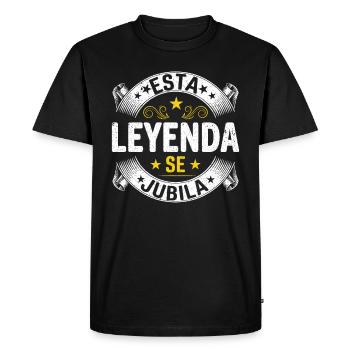 Cette Légende Prend Sa Retraite - T-shirt Premium bio Homme - noir - Devant - Nico (187cm)