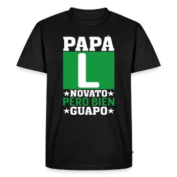 Nouveau Papa - T-shirt Premium bio Homme - noir - Devant - Nico (187cm)