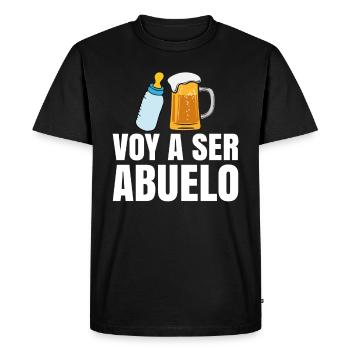 Je Vais Être Un Grand-père - T-shirt Premium bio Homme - noir - Devant - Nico (187cm)