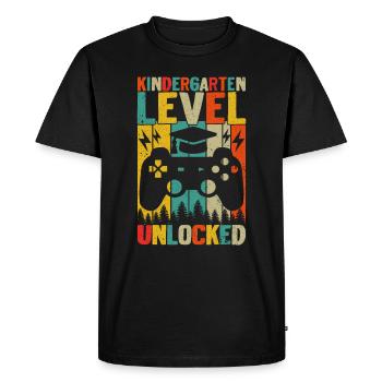 Niveau De La Maternelle Déverrouillé - T-shirt Premium bio Homme - noir - Devant - Nico (187cm)
