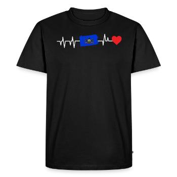 Cadeau de battement de cœur de Pennsylvanie - T-shirt Premium bio Homme - noir - Devant - Nico (187cm)