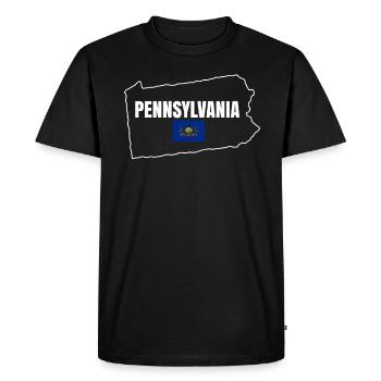 Pennsylvanie Home Gift - T-shirt Premium bio Homme - noir - Devant - Nico (187cm)