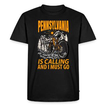 Cadeau aventureux en Pennsylvanie - T-shirt Premium bio Homme - noir - Devant - Nico (187cm)