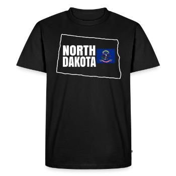 Cadeau à la maison du Dakota du Nord - T-shirt Premium bio Homme - noir - Devant - Nico (187cm)