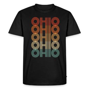 Ohio Residents Gift - Men's Premium Organic T-Shirt - black - Front - Nico (187cm)