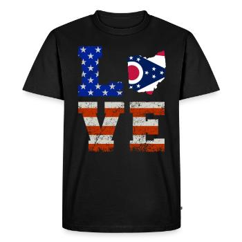 Ohio resident gift - Men's Premium Organic T-Shirt - black - Front - Nico (187cm)