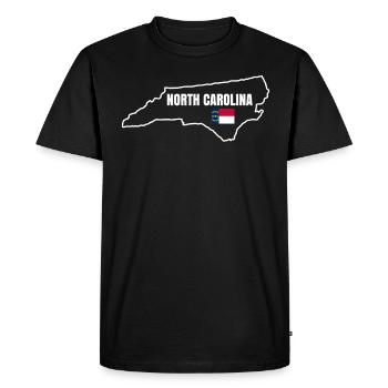 Gift for North Carolina Residents - Men's Premium Organic T-Shirt - black - Front - Nico (187cm)