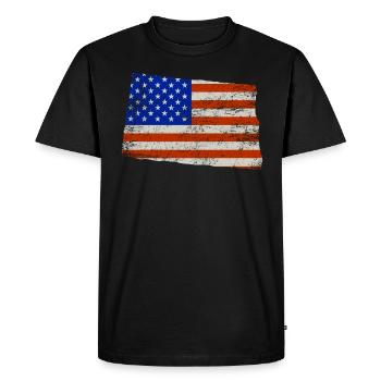 Dakota du Nord Home Pride Usa drapeau cadeau - T-shirt Premium bio Homme - noir - Devant - Nico (187cm)