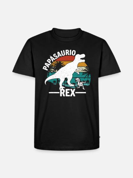 Papàsaurio Rex - T-shirt Premium bio Homme - noir