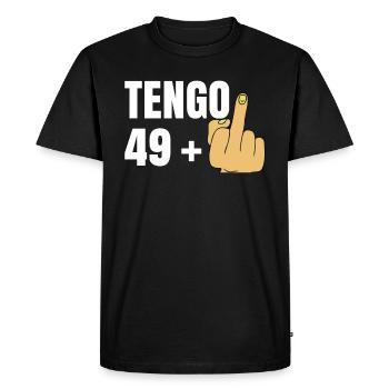 I am 50 years old - Men's Premium Organic T-Shirt - black - Front - Nico (187cm)
