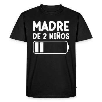 Maman De Deux Enfants - T-shirt Premium bio Homme - noir - Devant - Nico (187cm)