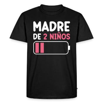 Maman De Deux Enfants - T-shirt Premium bio Homme - noir - Devant - Nico (187cm)