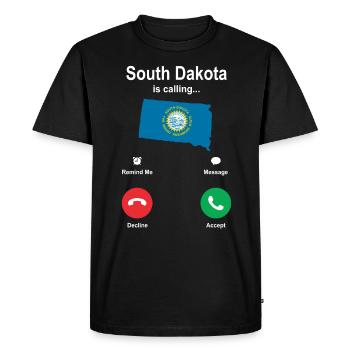 Visite au Dakota du Sud Gift - T-shirt Premium bio Homme - noir - Devant - Nico (187cm)