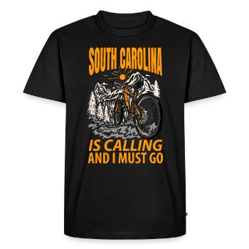 South Carolina Adventures Gift - Men's Premium Organic T-Shirt - black - Front - Nico (187cm)