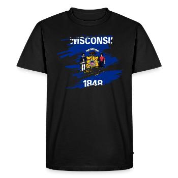 Wisconsin house gift - Men's Premium Organic T-Shirt - black - Front - Nico (187cm)