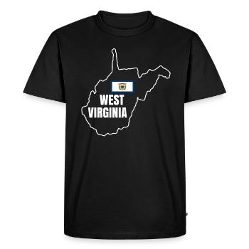 West Virginia Pride Gift - Men's Premium Organic T-Shirt - black - Front - Nico (187cm)