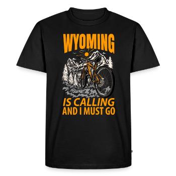 Cadeau aventureux du Wyoming - T-shirt Premium bio Homme - noir - Devant - Nico (187cm)