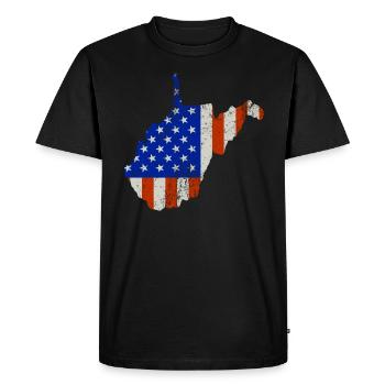 West Virginia Home Usa flag gift - Men's Premium Organic T-Shirt - black - Front - Nico (187cm)